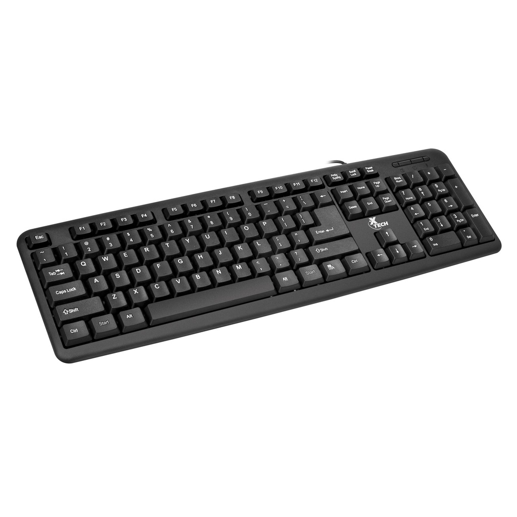 [XTK-092E] Xtech - Teclado Alambrico Usb Negro Ingles