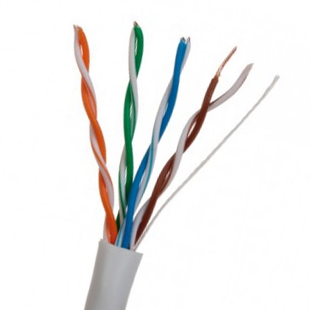 [CAB-UTP5-5] Wireplus - Cable UTP CAT5e (Categoria 5e) CCA Interior (Gris) [Rollo 5 Metros]
