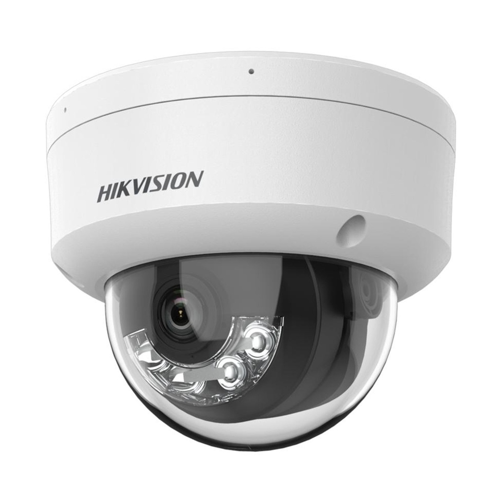 [DS-2CD1163G2-LIUF] Hikvision - Cámara Domo IP [6Mp] 30 mts IR + 30 mts Luz Blanca Micrófono Integrado Antivandálico IK08 ACUSENSE Lite Exterior IP67 H.265 PoE ONVIF Micro SD Lente 2.8 mm