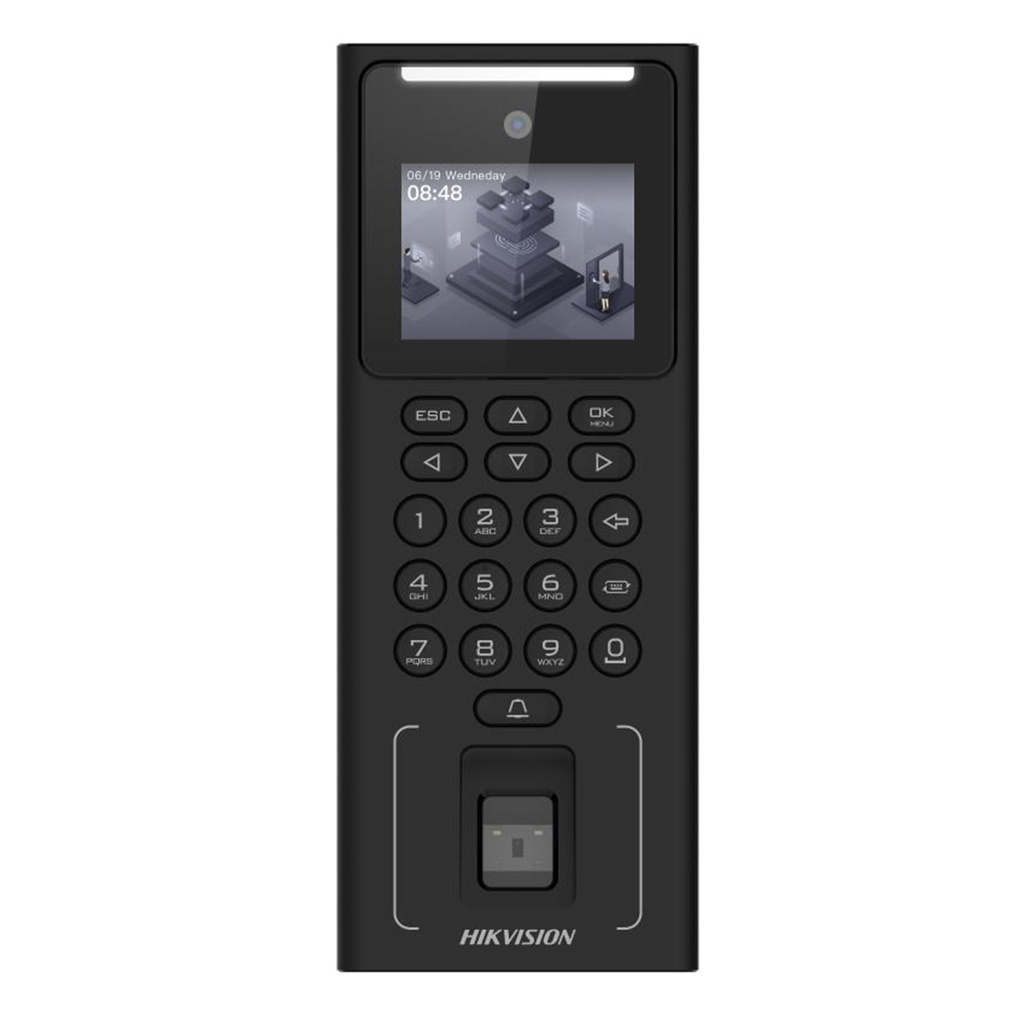 [DS-K1T321EFWX-B] Hikvision - Terminal Facial Min Moe WiFi con Batería de Respaldo Acceso y Asistencia 500 Rostros y Lector de Tarjetas PROX EM HIK-IA
