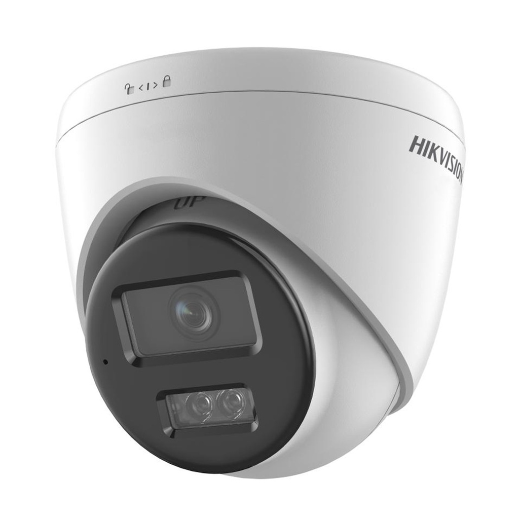 [DS-2CD1363G2-LIUF(2.8mm)(O-STD)] Hikvision - Cámara Domo/Turret IP [6Mp] 30 mts IR + 30 mts Luz Blanca Micrófono Integrado ACUSENSE Lite Exterior IP67 H.265 PoE ONVIF Micro SD Lente 2.8 mm