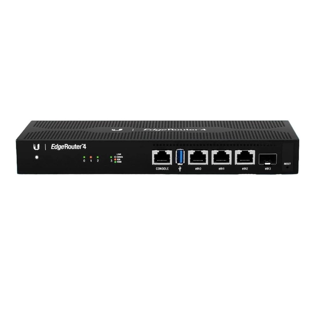 [ER-4] Ubiquiti - EdgeRouter 4 con 3 Puertos 10/100/1000 Mbps + 1 Puerto SFP con Funciones Avanzadas de Ruteo