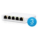 [USW-Flex-Mini-3] Ubiquiti - Switch UniFi Administrable Compacto de 5 Puertos 10/100/1000 Mbps Soporta Entrada de PoE 802.3af/at [3 Unidades]