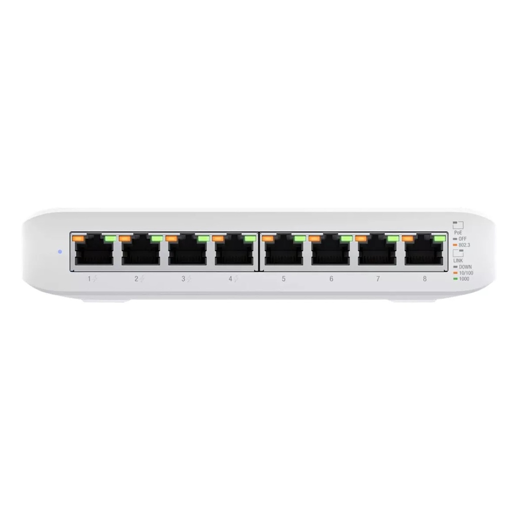 [USW-Lite-8-POE] Ubiquiti - Switch UniFi Lite Administrable PoE de 8 Puertos 10/100/1000 Mbps 4 Puertos 802.3af/at 52W