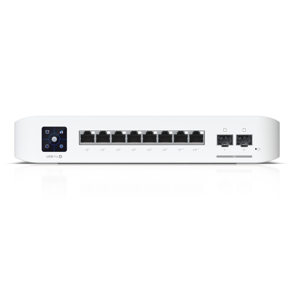 [USW-Pro-8-PoE] Ubiquiti - Switch Capa 3 de 8 Puertos con Salida PoE+ y PoE++ [6 Puertos GbE PoE+ + 2 Puertos GbE PoE++ + 2 Puertos 10G SFP+] 120W