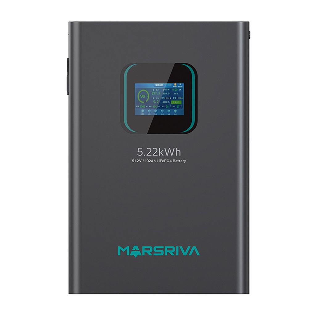 [MR-LFP48-100-WMD] Marsriva - Bateria de litio LiFePO4 de [51.2V/102AH, 5.22KWH]