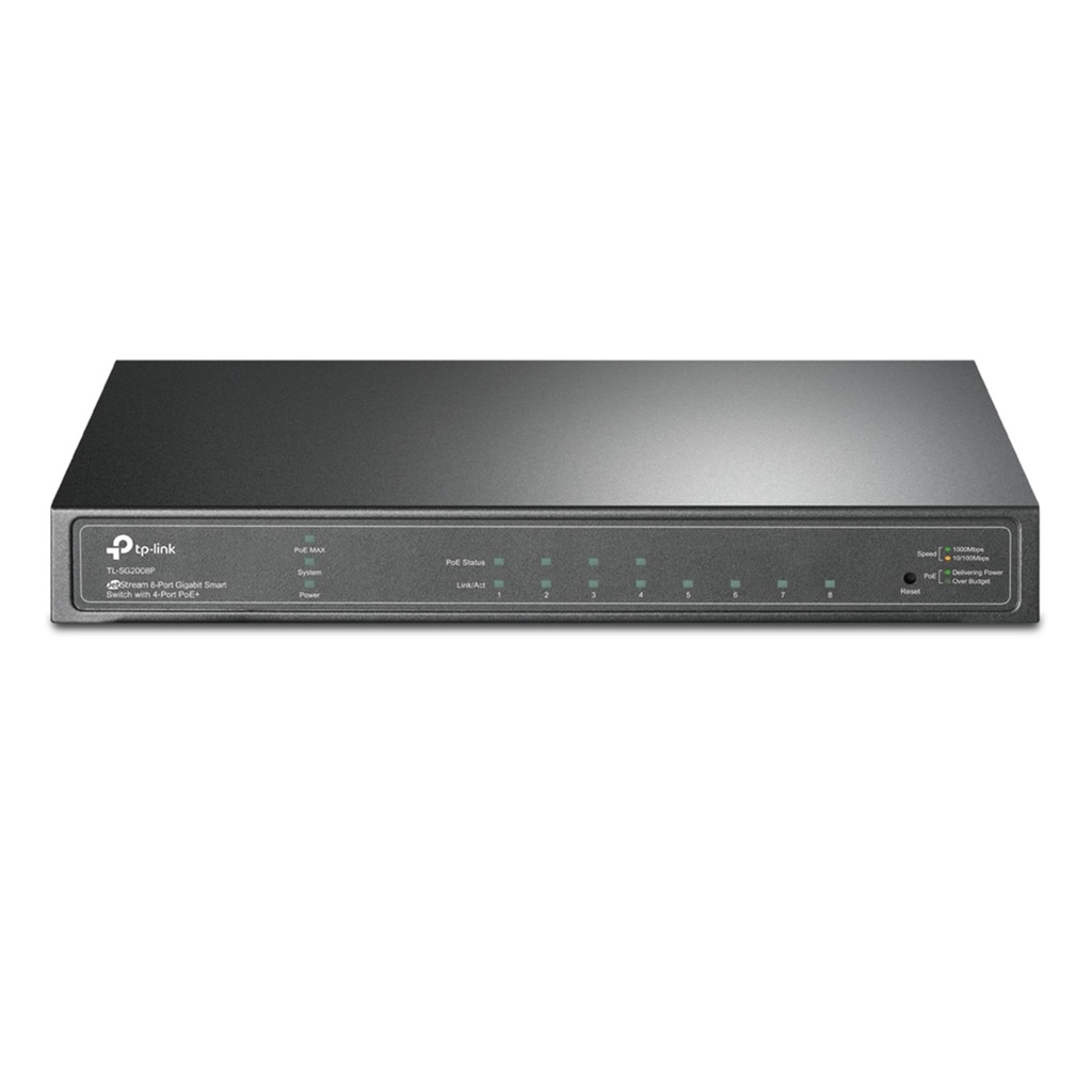 [TL-SG2008P] TP-Link - Switch Inteligente JetStream Gigabit de 8 Puertos con 4 Puertos PoE+