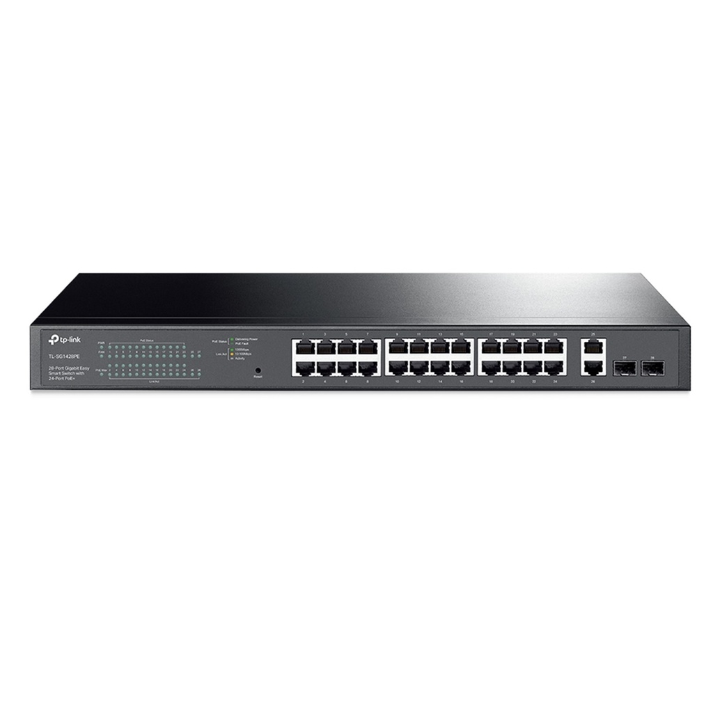 [TL-SG1428PE] TP-Link - Switch Inteligente Gigabit de 28 Puertos con PoE + de 24 Puertos