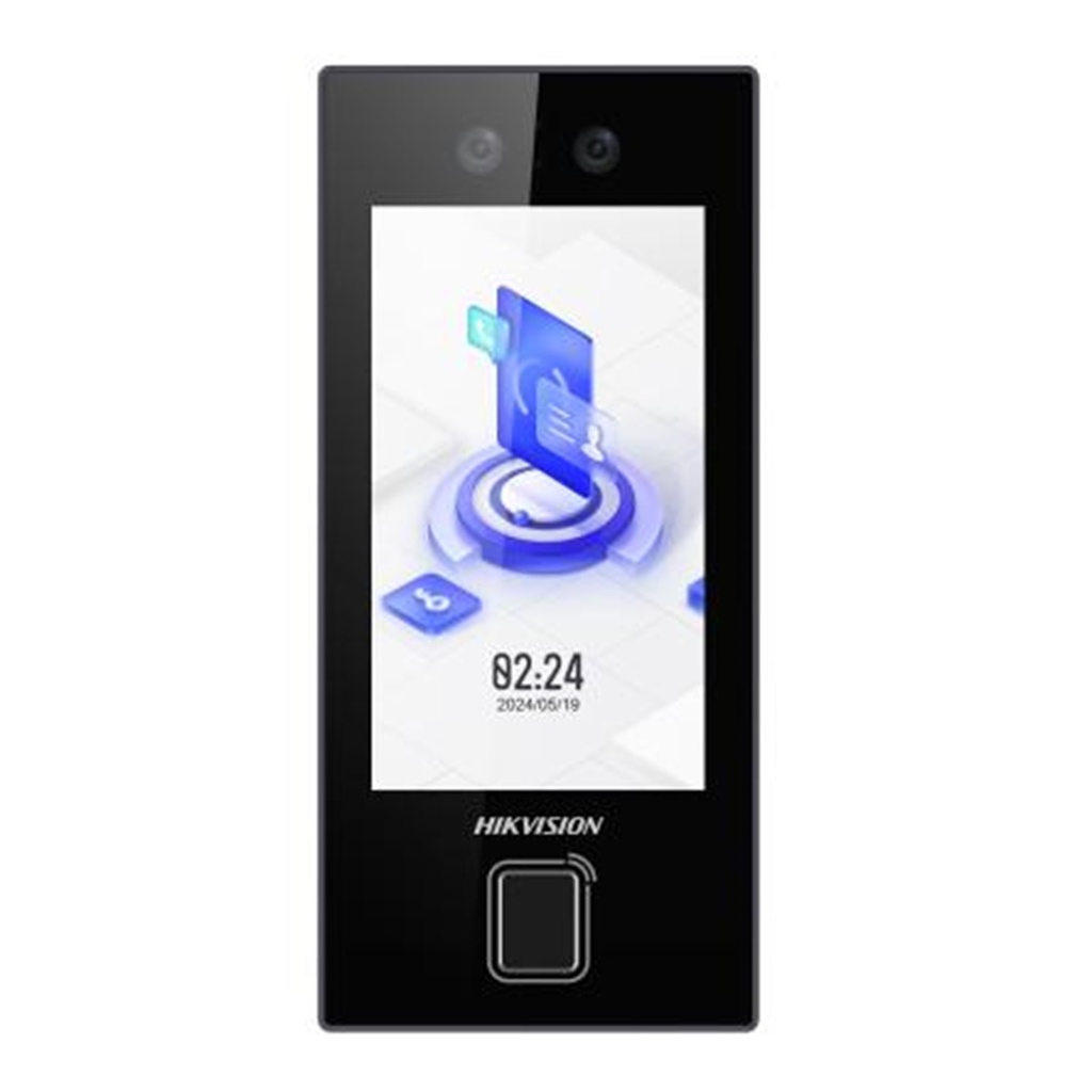 [DS-K1T344MBFWX-E1(O-STD)] Hikvision - Terminal Facial Min Moe con Lector de Huellas y Tarjetas MIFARE Pantalla 4.5"  IP65 PoE WiFi