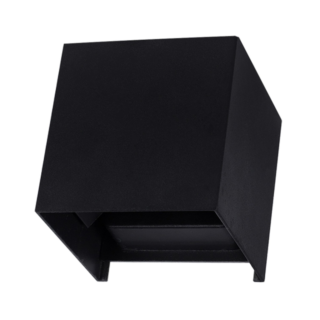 [LP-3010] Lucerna - Aplique Negro 6w Aluminio 3k IP65 100x100x100mm    