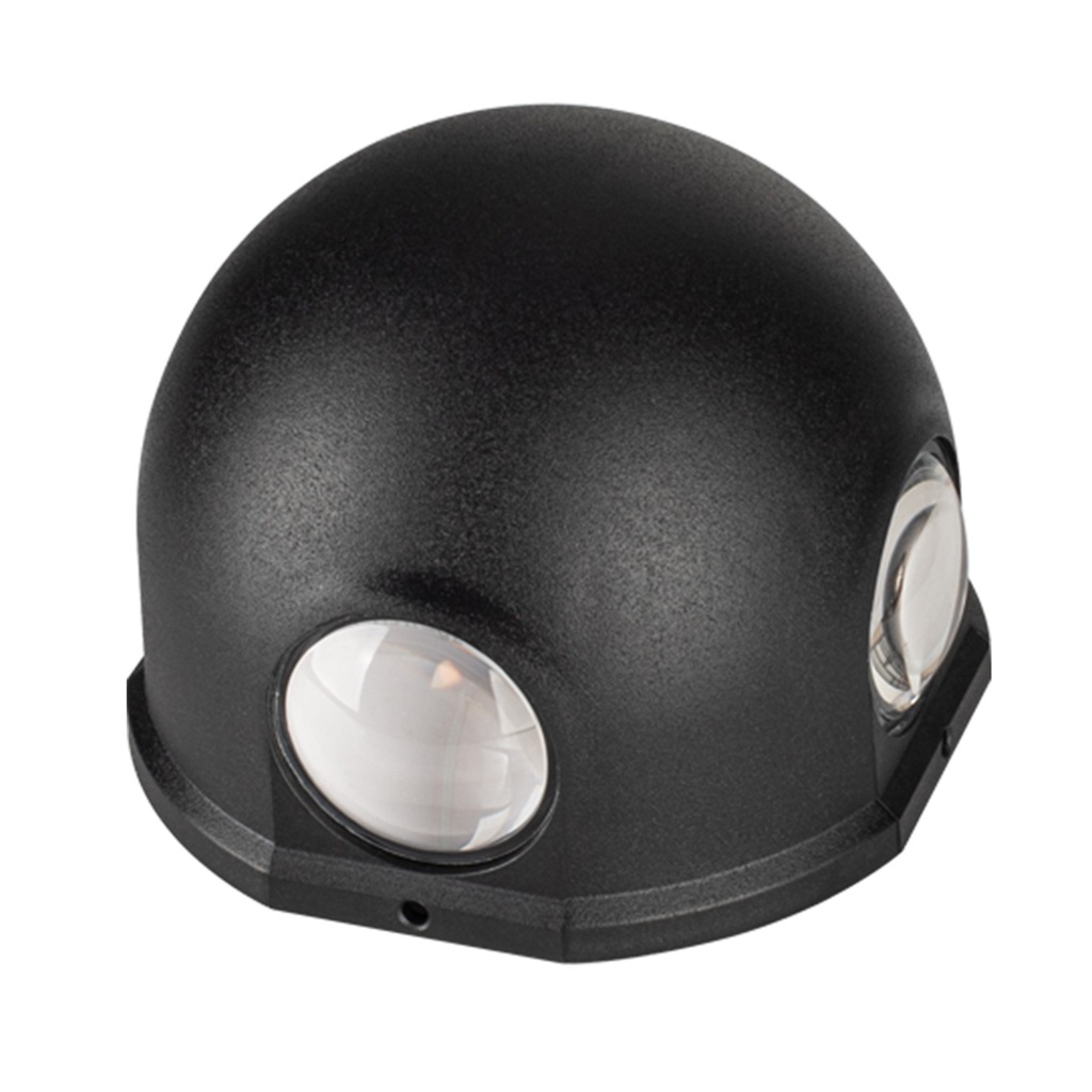 [LP-6120] Lucerna - Aplique Negro 4w Aluminio 3k IP65 F105x80mm     