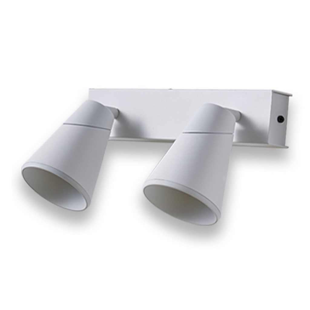 [S-VULCANO-A-B-2] Lucerna - Lampara tipo Aplique Blanca 24W dos focos 3 Tonos de Luz 3k - 4k - 6k