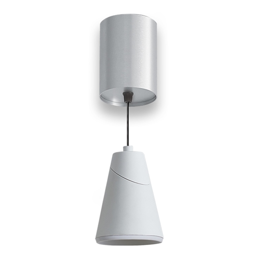 [S-VULCANO-C-N] Lucerna - Lampara Colgante Ajustable Negra 12W  3 Tonos de Luz 3k - 4k - 6k