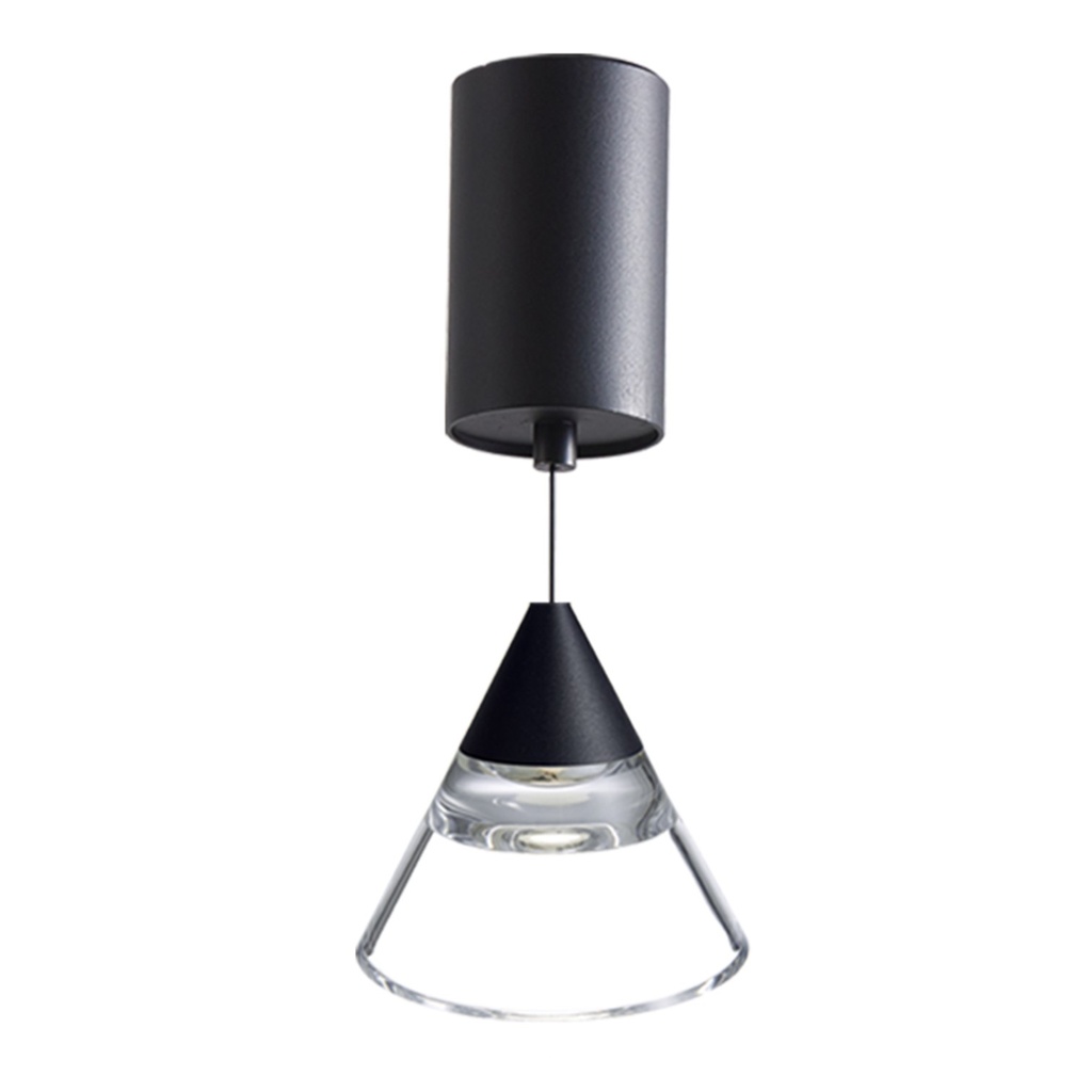 [S-LEVITARE-C-N] Lucerna - Lampara Colgante Ajustable Negra 10W 3 Tonos de Luz 3k - 4k - 6k