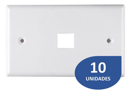 [WP-FP01-WHITE-10UND] Wireplus - Placa Frontal FacePlate 1 Toma Blanco [10 Unidades]