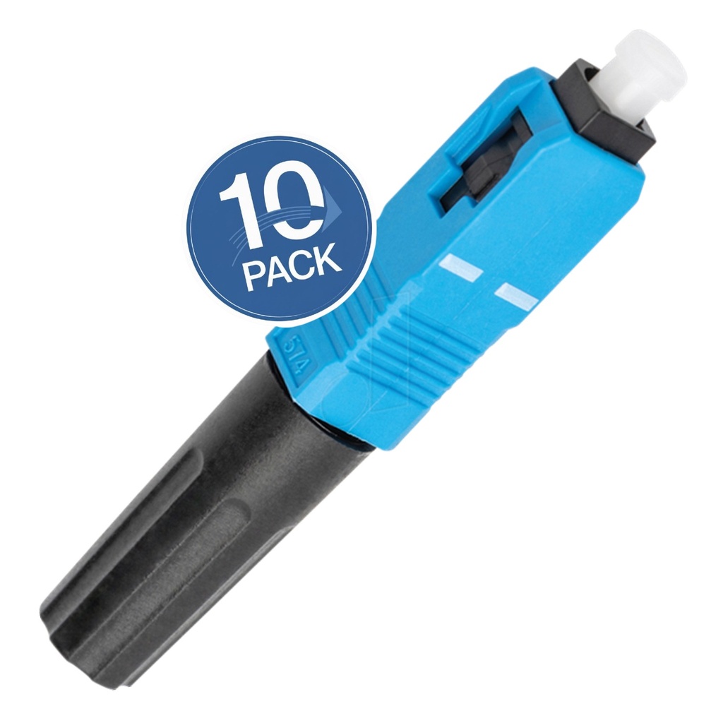 [WPF-CON-SCUPC-10UND] Wireplus - Conector de Fibra Optica FTTH SC-UPC Azul [10 Unidades]