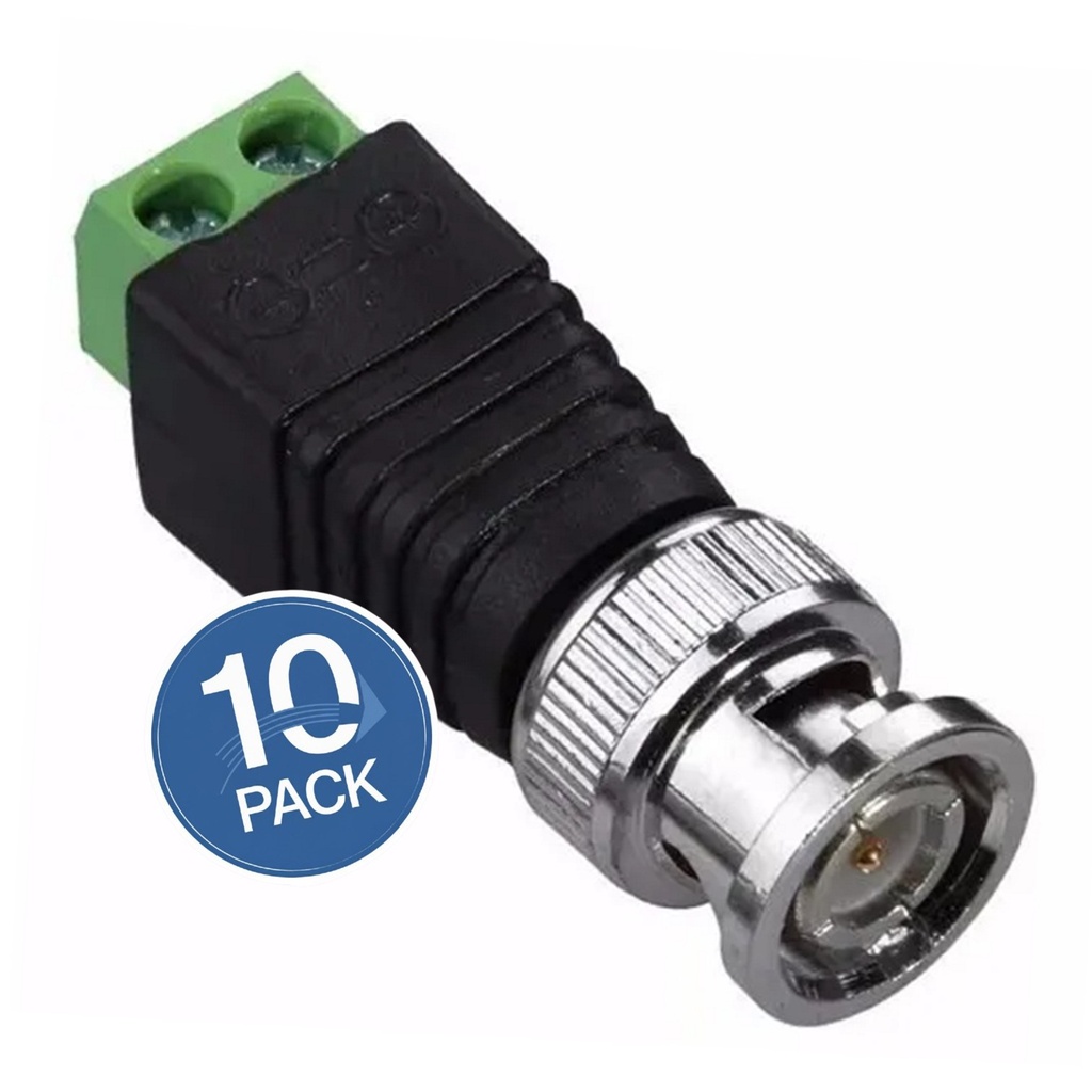[ADA010-10] Conector BNC Macho Atornillable [10 Unidades]
