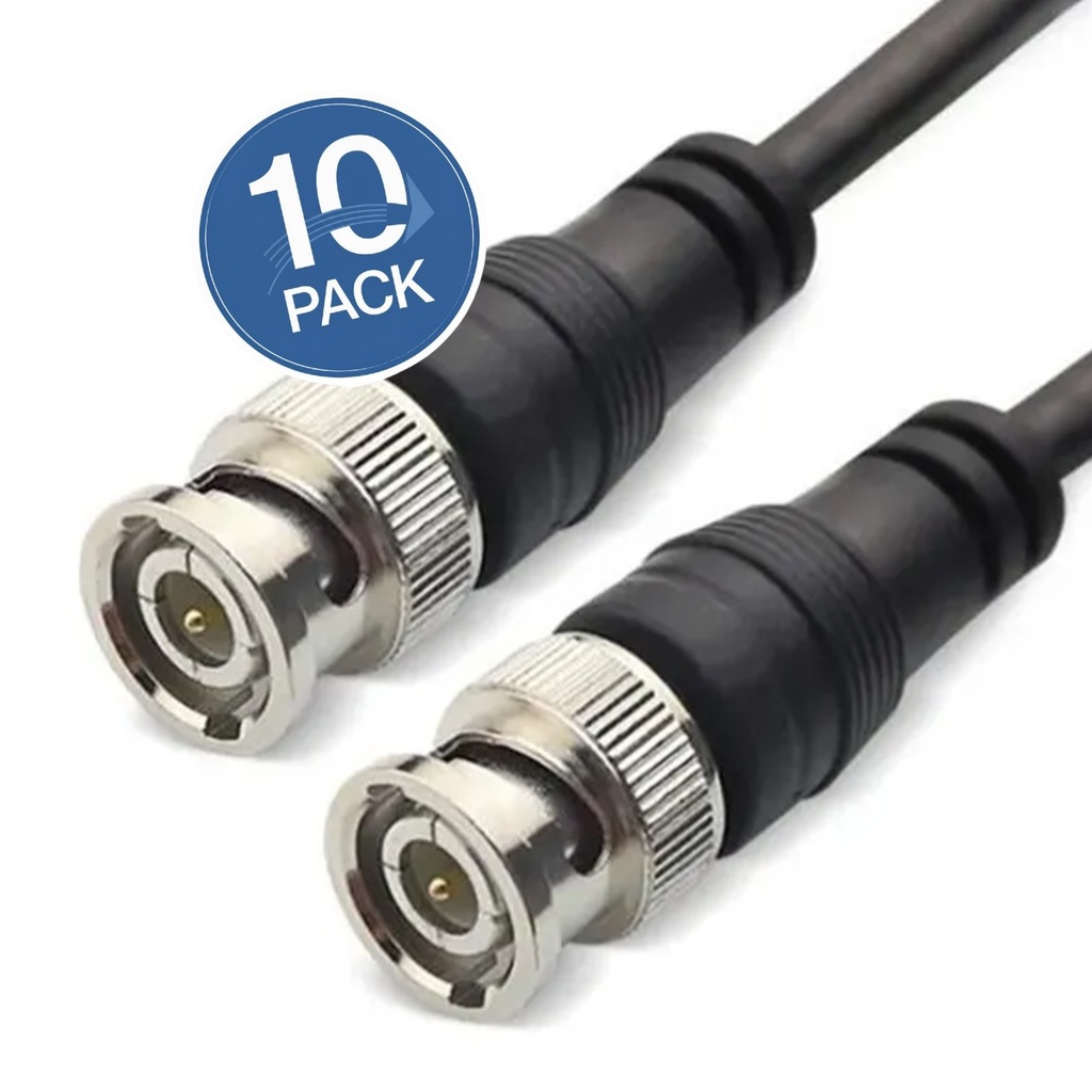 [ACC-CAB-BNC2-10UND] Wireplus - Patch Cord BNC [2 Metros] [10 Unidades]