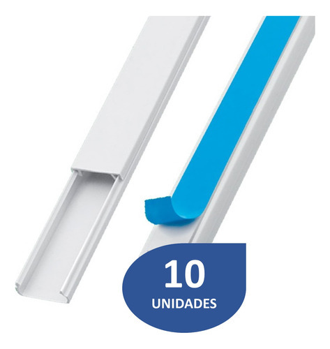 [WP-CANA2010-2M-10UND] Wireplus - Canaleta PVC Multiuso con Pegamento 20x10x2000 [10 Unidades]