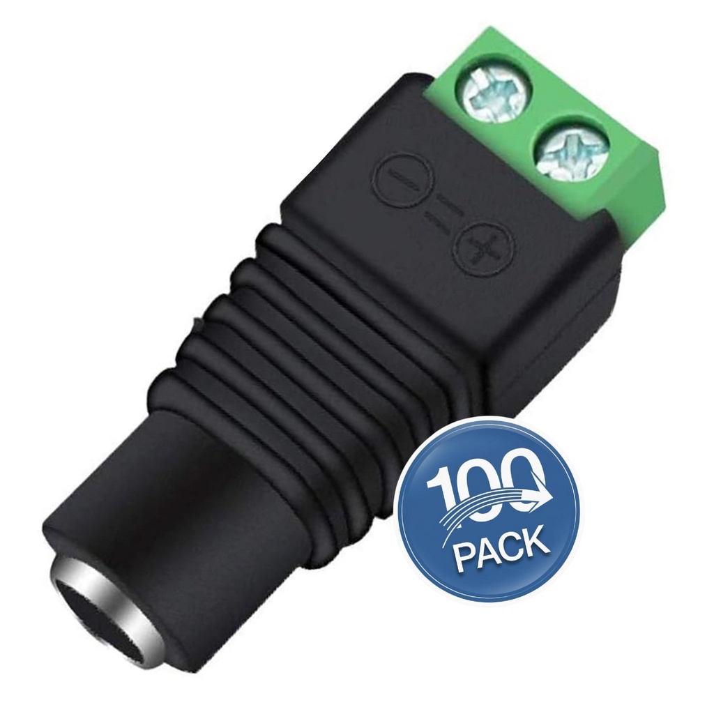 Conector 12V Hembra 2.1mm [100 Unidades]