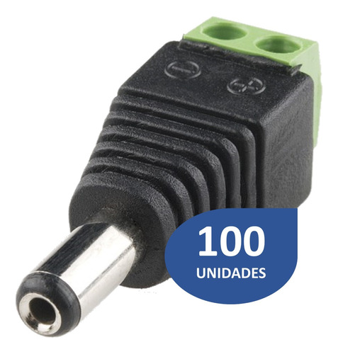 Conector 12V Macho 2.1mm [100 Unidades]