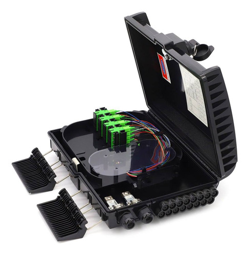 [WPF-NAP-16C-C] Wireplus - Caja de Distribucion NAP [Completa] FTTH para Exteriores 16 Hilos Fibra Optica