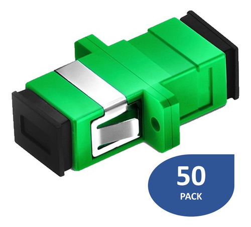 [WPF-ADPT-SCAPC-50UND] Wireplus - Adaptador - Puente - Acoplador de Fibra Optica SC-APC Verde [50 Unidades]