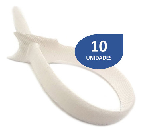 [WP-CINTAV-W12X20-10UND] Wireplus - Cinta Velcro Blanco 20cm [10 Unidades]