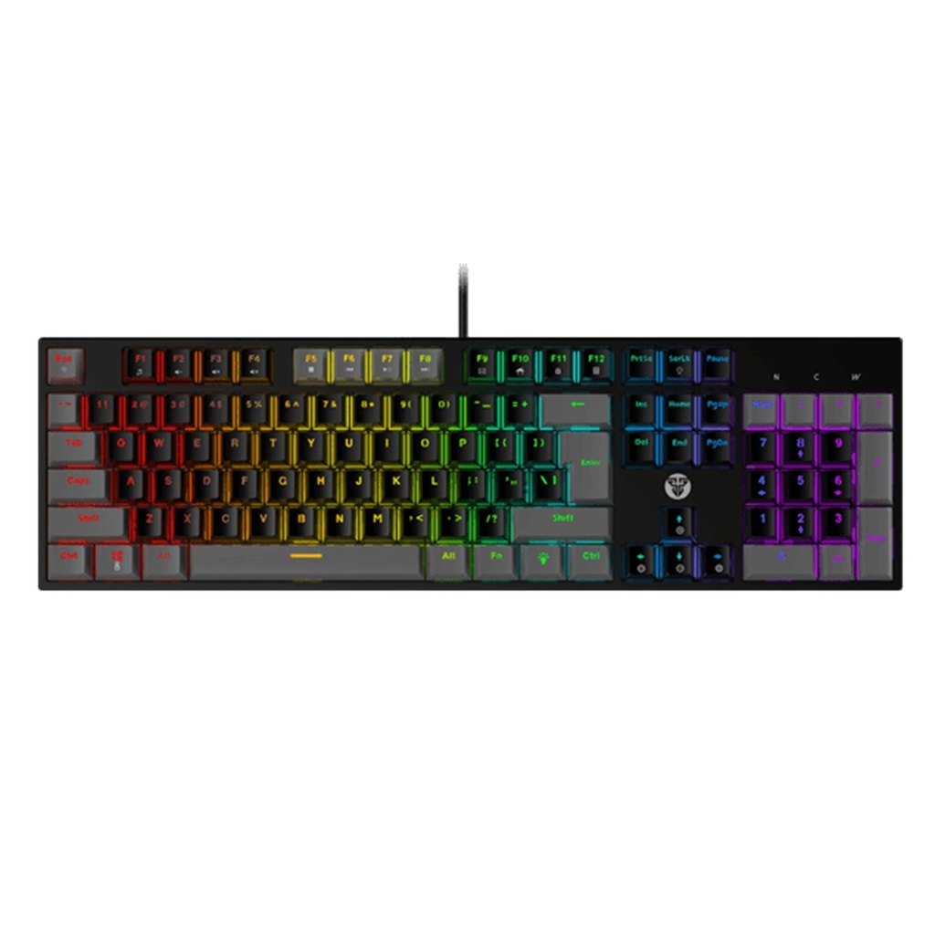 [MK886V2-GY(RD)] Fantech - Teclado Atom Alámbrico Gaming Sw Rojo [Gris]