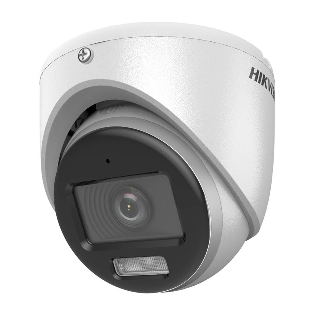 [DS-2CE70KF0T-LMFS(2.8mm)] Hikvision - Cámara Domo con Audio 3K ColorVu Lente 2.8mm [Metalico]