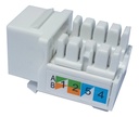 [WP-KRJ-C6WHITE] Wireplus  - Conector Keystone Jack Coupler RJ-45 Categoria 6 Blanco [Unidad]