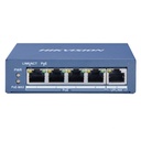 [DS-3E0505P-E/M] Hikvision - Switch de Escritorio de 4 Puertos POE Gigabit + 1 Puerto Uplink