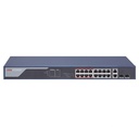 [DS-3E0318P-E] Hikvision - Switch POE 16 Puertos 10/100 Mbps + 2 Puertos Gigabit + 2 Puertos SFP