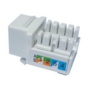 [STC-6KYSW] STC- Conector Jack Coupler RJ-45 Categoria 6 Blanco [Unidad]