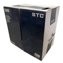 [STC-CAT6-305G] STC- Cable UTP CAT6 (Categoria 6) CCA Interior (Gris) [Caja 305 Metros]