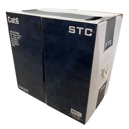 [STC-CAT6-305W] STC- Cable UTP CAT6 (Categoria 6) CCA Interior (Blanco) [Caja 305 Metros]