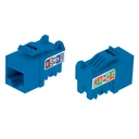 [AW121NXT22] Nexxt - Conector Jack Coupler RJ-45 Tipo 110 Categoria 6E Azul [Unidad]