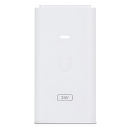 [POE-24-12W-G-WH] Ubiquiti - Adaptador PoE de 24VDC 0.5A 12W con Puerto Gigabit [Blanco]