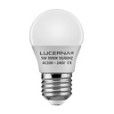 [5W-B-E27-3K] Lucerna - Bombillo LED Bulbo 5W 3000K Luz Calida 450lm Rosca E27 G45