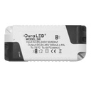[CON-3W-C] DuraLED - Driver Controlador 3W Multivoltaje Conector Cuadrado