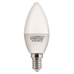 [5W-V-E14-6.5K] Lucerna - Bombillo LED Vela 5W 6500K Luz Fria 640lm Rosca E14
