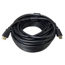 Cable HDMI Macho Doble HD Goma Negro [20 Metros]