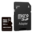 [HS-TF-C1/32G/Adapter] Hikvision - Memoria Micro SD con Adaptador SD 32GB 92MB/s Clase 10 Hikstorage