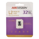 [HS-TF-L2/32G] Hikvision - Memoria Micro SDHC para Videovigilancia 32GB 92MB/s Clase 10 Hikstorage