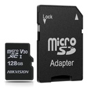 [HS-TF-C1/128G/Adapter] Hikvision - Memoria Micro SD con Adaptador SD 128GB 92MB/s Clase 10 Hikstorage