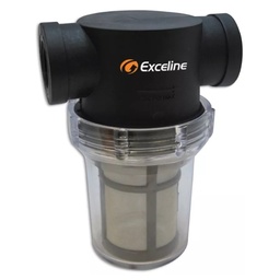 [GFA-050] Exceline - Filtro de Agua de 1/2 Malla de Acero Inoxidable (Conexiones de entrada y salida 1/2" NPT)