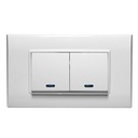 [B514-W] Igoto - Interruptor Doble Largo Serie B [Blanco]