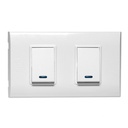 [B514S-W] Igoto - Interruptor Doble Pequeño Serie B [Blanco]
