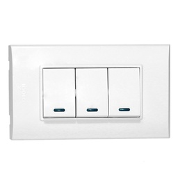 [B516-W] Igoto - Interruptor Triple Serie B [Blanco]