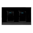 [B514S-B] Igoto - Interruptor Doble Pequeño Serie B [Negro]